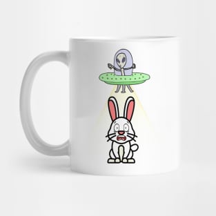 Cute Bunny is abducted by aliens Mug